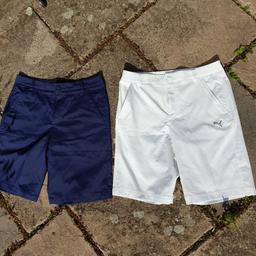 2x Puma Golf shorts in white and navy. Bargain for your summer golf.
please check out my other Puma golf items