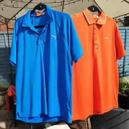 2x Puma golf polo shirts in mens size Large. Bargain for your summer golf. Please check out my other Puma golf items.