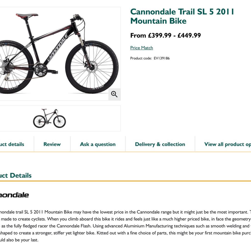 Cannondale trail sl online 5 2011