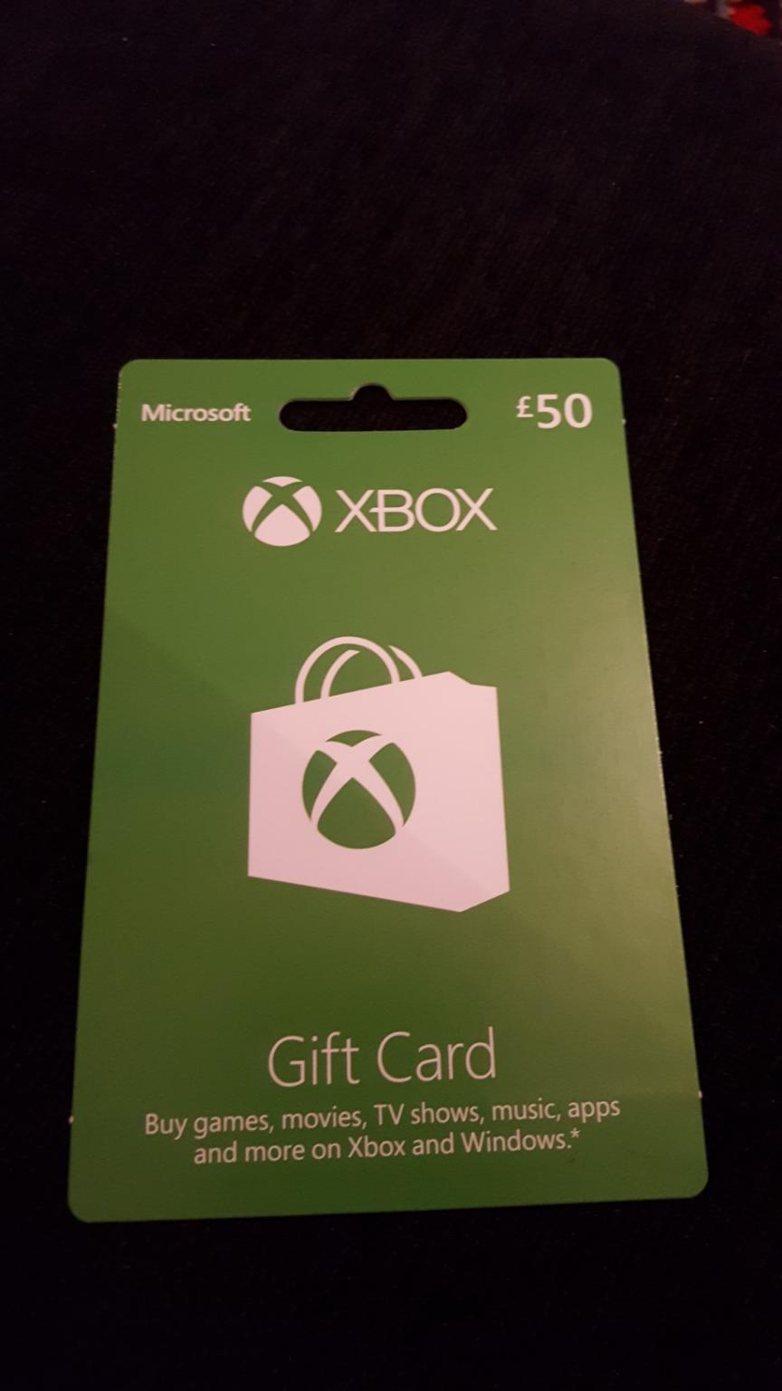 Xbox gift card voucher 50 in NN3 Northampton for 42.00 for sale Shpock