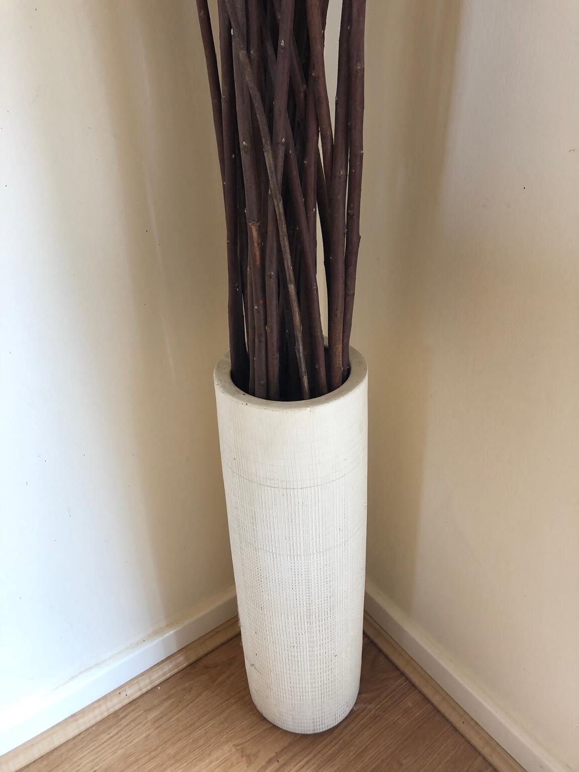 IKEA White Vase With Decorative Twigs in Dudley for £5.00 for sale Shpock