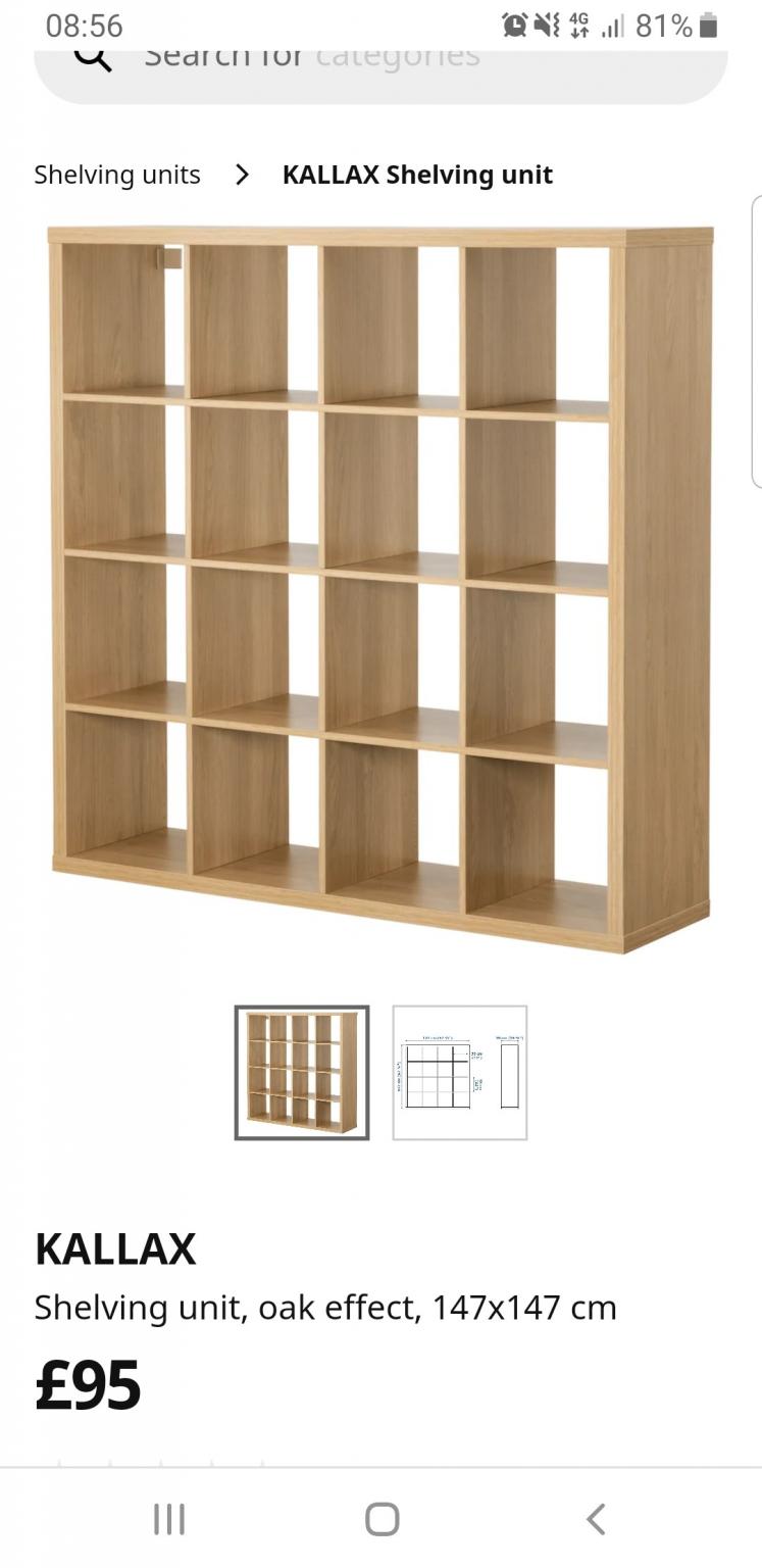 Ikea Kallax unit with rattan storage boxes in SK14 Tameside for £100.00