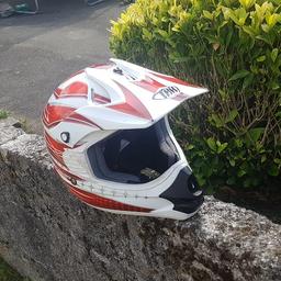 Adult Motocross Helmet Size Medium, hardly used. Selling as no longer ride. Other motocross gear available, message if interested. St. Stephen.