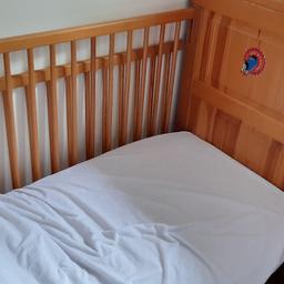 no mattress. good condition. collection only Tile hill

has both sides and it's in a size of normal cot