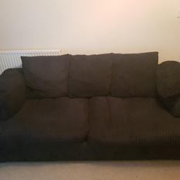 3 seater sofa bed and chair,chair has no arm rest cushions.£40