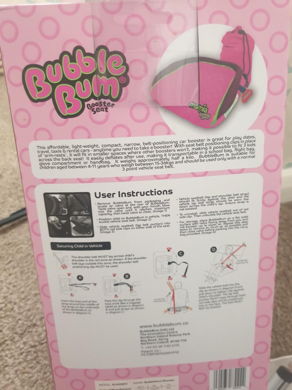 Mamia Bubble Bum booster seat in South Staffordshire for 5.00 for