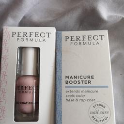 Brand new perfect formula gel coat in colour illusive a pale pink 8ml and manicure booster 18ml