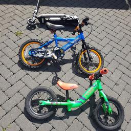 Collection only! first able to collect can have, want rid.
12 inch balance bike puncture front tyre
14 inch bike puncture front tyre
zinc scooter no charger cant test.

thanks Steve