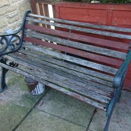 Cast iron and wood bench please ring or txts anytime on 07961584041 for anymore information wanting £10 pick up only thanks andy