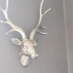 silver wall mounted stag head