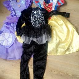 Sophia the first , Snow White and Halloween cat costume . Size 3-4 and 5-6