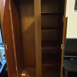 two door large wardrobe with key, only selling because moved into new house don't need this any more.