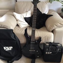 A great ESP Ltd Electric Guitar and ESP Amplifier both in good condition with ESP Guitar Bag and ESP Strap.
Downsizing my collection.