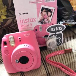 Instax mini Polaroid camera in flamingo pink, excellent condition & boxed. No films although these are to be purchased separately. Collection ketley