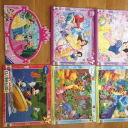 Puzzle-Set bestehend aus 6 verschiedenen Disney Motiven; gut erhalten