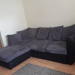 Corner Settee/Double Bed Settee and 6 cushions(Collection only and available from Tuesday Onwards).