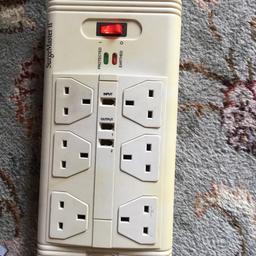 Six gang with surge protection and switch