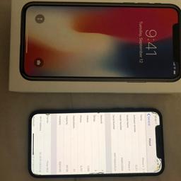 Apple iPhone X in space grey 
64gb 
Unlocked to all networks
Good condition always kept in a case and glass screen protector 
Collection from home address 
Comes with box and charger(no headphones)
Message or call for more information
