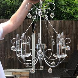 Used not new 5 light chandelier or glass
