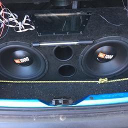 2 12in jbl 1000 woots subs and amp 4000 woots