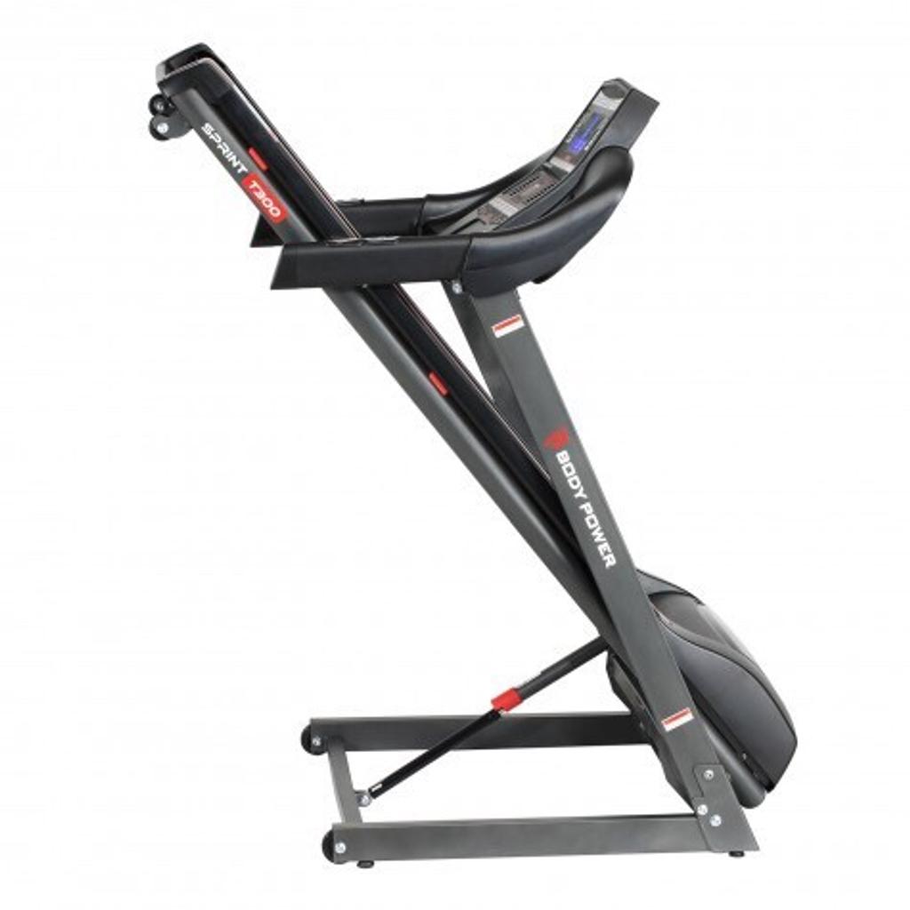 Body Power Sprint T300 Folding Treadmill in ST15 Stone for 200.00