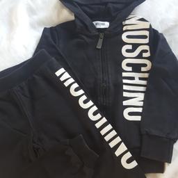 Moschino Boys Tracksuit Age 5 (small fitting) - Collection Only.