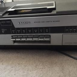 Hasn’t been used for years so needs cleaning may need repairing with a box of video cassettes collect only