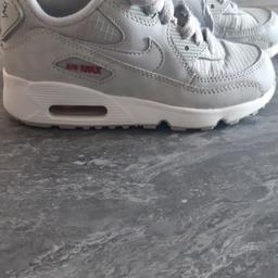 Boys UK size 11 Nike Air Max in Grey with red detail. Used but still in good condition with lots of wear left. Gutted that my son has out grown them in such a short space of time!