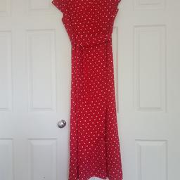 wrap max dress with dipped hem. worn once