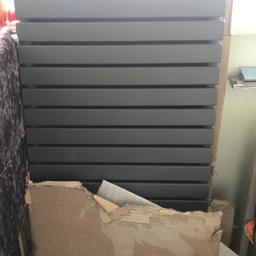 Brand New never been used. I’ve got it in the vertical position but it’s actually horizontal. Boxed is ripped. It is quite heavy so may need two people to carry. Will fit inside the standard car. It is a lovely modern looking radiator. 118cm wide, 64cm high. With Double columns.