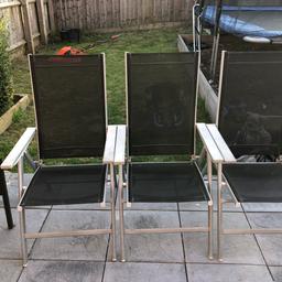 3x garden reclining chairs ,good condition