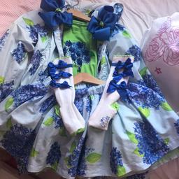 Age 6 a Dee girls skirt top coat socks and 2 bows to match immaculate condition hardly worn
