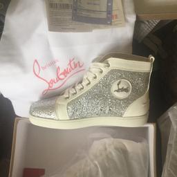 Christian Louboutin hi tops size 5 brand new in box with dust bag and paperwork etc