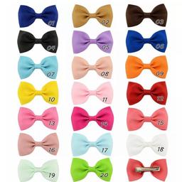 Brand new
20x hair bows / hair clips

Feature:
100% Brand new and high quality
A good choice as a gift for your kids.
Fashion and lovely design
Great accessory and decoration for your hair

Specifications
Material:Grosgrain Ribbon
Gender:girl
Color: Show as pictures(20 colors)
Quantity: 20pcs

Bow Size: Approx. 7 x 4 cm/2.76 x 1.57 inch
Clip length: Approx. 1.61 inch
Package includes: 20 pcs Hair Clips (1 Set)