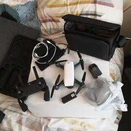 Hi selling my spark drone due to not using. The drone as never been flown (No flying time) .
Is in excellent condition all works perfectly come with everything you see in pictures 2 Batteries, Hard shell carry case, dji Leather case DJI Propeller Guards, 3 Bay Battery Charger, Remote Controller and more. £420.00 or swap for high spec gaming laptop