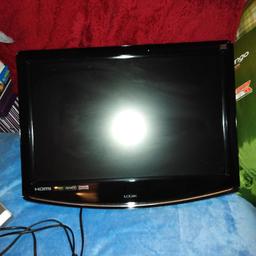 Portable television with dvd plus wall bracket ideal for home or caravan