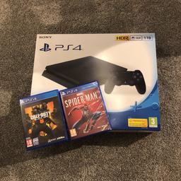 Swap for gopro hero 7 black or cash
Ps4 slim 1tb bought all for £350
Comes with:
Spider-Man
Black ops 4
1x controller
PlayStation earpiece
Only used once or twice
All original packaging and boxed mint condition
No scratches
Swap for hero 7 black or £300 ono