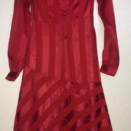 Red stripe wrap dress size 4