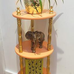 Coral And Gold Whatnot Shelf Side Table . 80cm x 30cm. 

Collect Pattingham, or can post. 