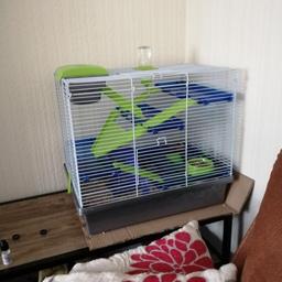 Harvey the hamster and cage, with all bedding and accessories, nearly 1 year old very loveable..