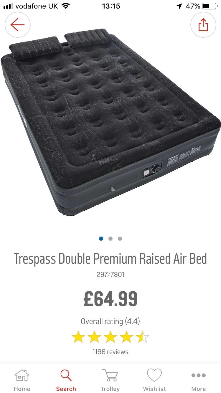 Trespass double airbed in L11 Liverpool for £50.00 for sale Shpock