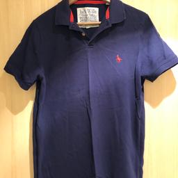 Men’s dark blue Jack Wills polo t-shirt. Size medium. Good condition.