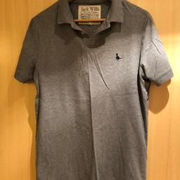 Men’s grey Jack Wills polo t-shirt. Size medium. Very good condition.