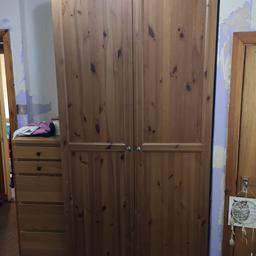 Due to redecorating I have this wardrobe for sale. It's the taller one and is fantastic for storage. It has 2 shelves and a hanging rail.

It's is 236cm tall 100cm wide and 60cm deep (including the doors)