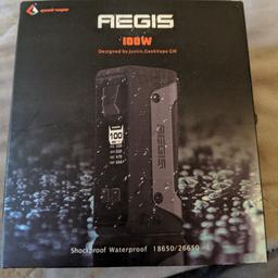 Geek vape Aegis military vape IP67 water and dust proof. supports 26650 & 18650 batteries. used condition - boxed genuine item

check out my other listings for tank, batteries _ external charger