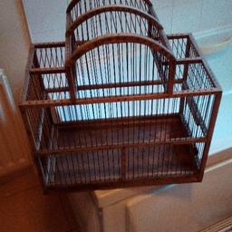 1960s bird cage with copper and wood construction ex cond
