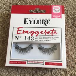Eylure exaggerate lashes with adhesive Boxed and never been used