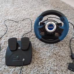 Play on blue and Black u8 plus Steering Wheel and Foot Pedal