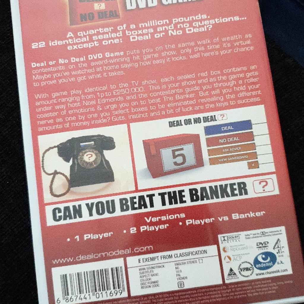 Deal or No Deal DVD Game in SM5 Sutton for £2.00 for sale | Shpock