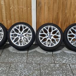 Ford Focus Wheels 18", mint condition with only 2 small Marks on 2 wheels (shown on photos),

2 x brand new continental tyres on wich was £248 pounds fitted with reciept (2 weeks ago) which I had changed on the front

2 x continental tryres with tread on the back

These alloys are my pride and joy and are in very very good condition...

Only selling as I've upgraded our car from a focus to a kuga yesterday as we have had a new addition to the family and needed a bigger car
Otherwise would not
